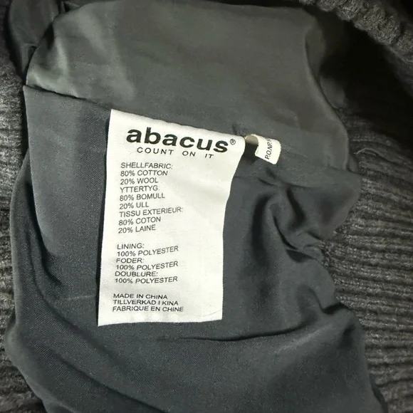 Abacus Gray Wool Blend Half Zip Sweater Colorblock Stripe Streetwear Golf Core M - Picture 6 of 6